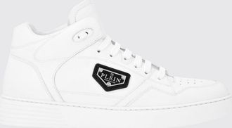 Philipp Plein Sneakers alte stringate in pelle liscia con punta traforata
