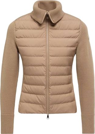 Moncler WOMENS HYBRID CARDIGAN Size: M, colour: BEIGE