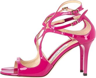 Jimmy Choo London Womens Patent Leather Lance Strappy Sandal (Authentic Pre-Loved)