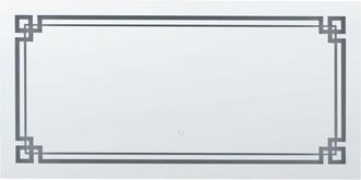 Beliani Beliani - Specchio da muro rettangolare in argento con led 120 x 60 cm Avranches