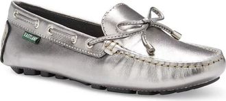 Eastland Marcella Flats WoSilver Metallic Moc Toe Loafers Shoes ZAP297