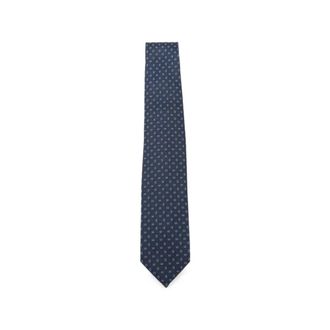 Barba Klassieke 7-5 das - Heren - Accessoires - Blauw - Maat: ONE Size Zijde
