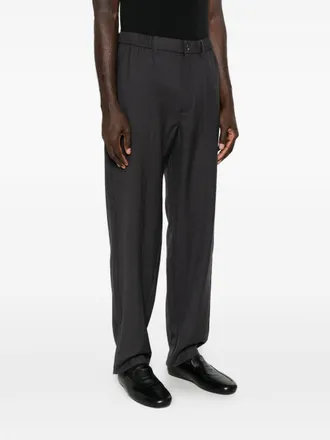 Emporio Armani Wool Twill Trousers - Grey