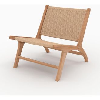 Rendez-Vous D&eacute;co Rendez-vous D&eacute;co - Sill&oacute;n Kilka De Madera De Teca Y Cuerda De Loom - Kilka
