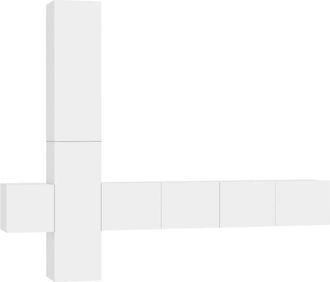 vidaXL 5 Piece TV Cabinet Set White Engineered Wood vidaXL