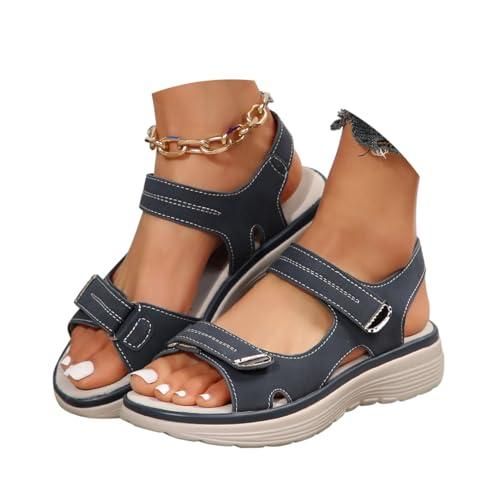 Femmes été Crochet Et Boucle Compensées Plage Bout Ouvert Sandales