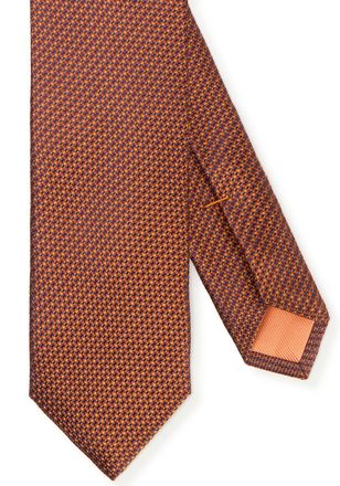 Monti Krawatte MONTI, Herren, braun (rost braun), Seide, Basic, Krawatten Krawatte, aus reiner Seide, Minimal-Muster, 6,5 cm breit