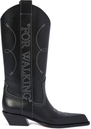 Off-white Frame Texan boots - women - Leather/Leather/Leather - 36 - Black