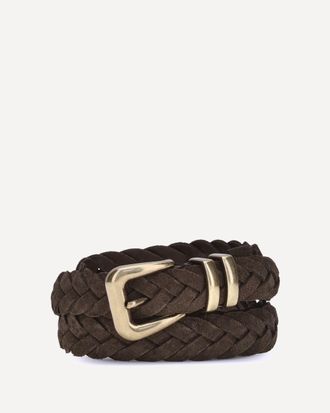 Brunello Cucinelli Leather woven Belt Male 100