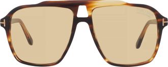 Tom Ford AUTARI Amber Navigator Mens Sunglasses FT1209 56E 56
