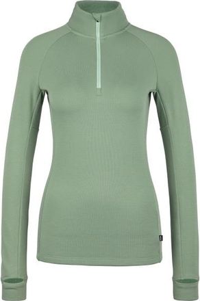 Stoic MerinoSoft245 TuleboSt. Half Zip Merinoshirt für Damen | grün