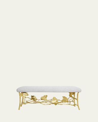 Michael Aram Golden Ginkgo Bench