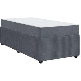 vidaXL Estructura De Cama Con Colch&oacute;n Gris Oscuro 100 X 200 Cm Vidaxl