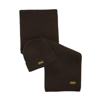Barbour Accessoires, Heren, Bruin, ONE Size, Sweeper Legacy Muts & Sjaal Cadeauset