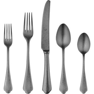Mepra Dolce Vita Flatware Set - 20 Pieces in Pewter Black Gold at Nordstrom