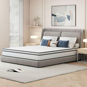 OEM Colch&oacute;n 140x190 Cm - 25 Cm De Grosor, Muelles Ensacados, Espuma De Alta Densidad, Firme, Tejido Transpirable