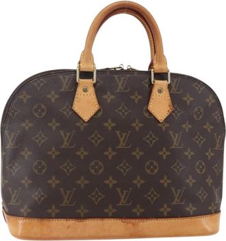 Louis Vuitton Alma Handbag Monogram Canvas Brown Canvas Handbag (Pre-Owned)