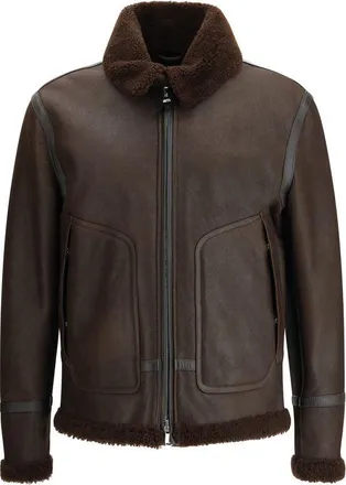Valstar Valstar Coburn aviator Jacket in waxed suede Mens shearling