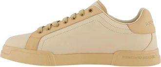 Dolce & Gabbana Low-Top Sneaker - Heren Portofino Sneakers Beige - Gr. 41 (EU) - in Beige - für Damen