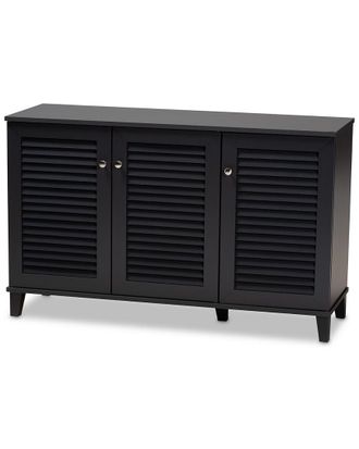 Baxton Studio Coolidge 8-Shelf Shoe Storage Cabinet