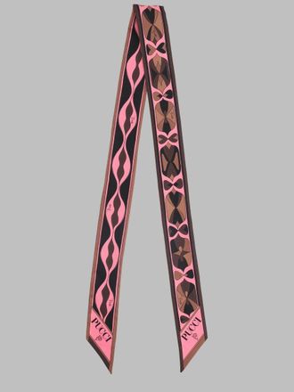 Emilio Pucci Geometric Print Silk Bandeau Scarf - Pink