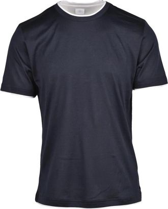 Eleventy Katoenen T-shirt - Heren - T-shirts - Zwart - S - Katoen - Tops