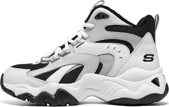 Skechers (WMNS) Skechers DLites Sneaker White Grey Black 168014-WBK