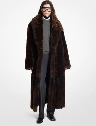 Michael Kors Shearling Bathrobe Coat
