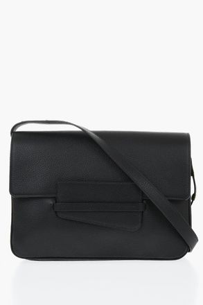 IL BISONTE Solid-Color Hammered Leather Clutch Il Bisonte
