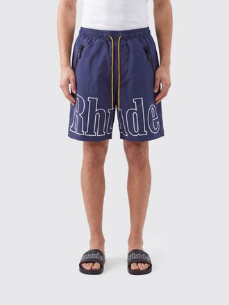 Rhude Shorts in poliestere con coulisse in vita e logo a contrasto