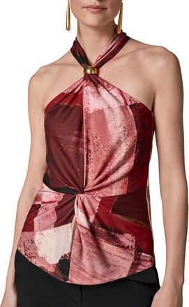 DKNY Geo Print Sleeveless Top in Desert Clay at Nordstrom, Size X-Large