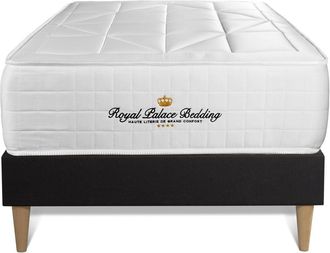Royal Palace Bedding Royal Palace Bedding - Base Tapizada Negro + Colch&oacute;n Con Muelles Y Viscoel&aacute;stica 90 X 200