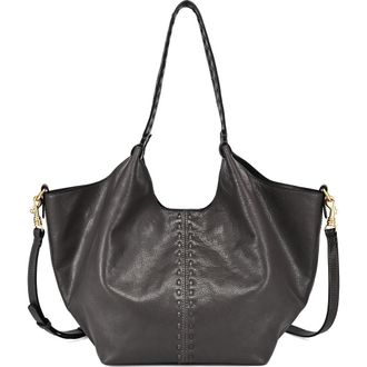 OLD TREND Magnolia Genuine Leather Handwoven Convertible Tote in Grey at Nordstrom