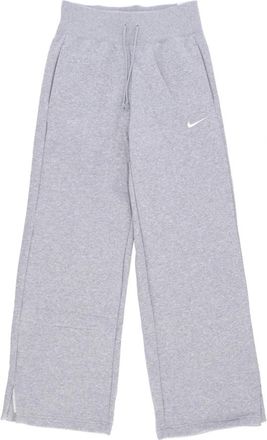Nike Fleece Wijde Pijpenbroek Phoenix Sportswear - Dames - Trainingsbroeken - Grijs - L - Katoen - Fitness
