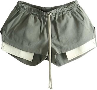Rick Owens mistkleurige short met trekkoord