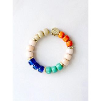 By Lilla East Village Capsule Beaded Bracelet Hairtie in Multi at Nordstrom