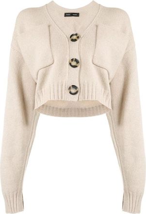 Proenza Schouler Beige Kasjmier Vest - Dames - Vesten - Beige - L - Kasjmier - Truien & Vesten