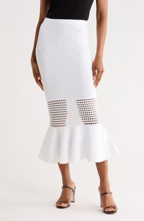 Diane Von F&uuml;rstenberg Georgia Eyelet Sweater Skirt in Ivory at Nordstrom Rack, Size Xx-Small