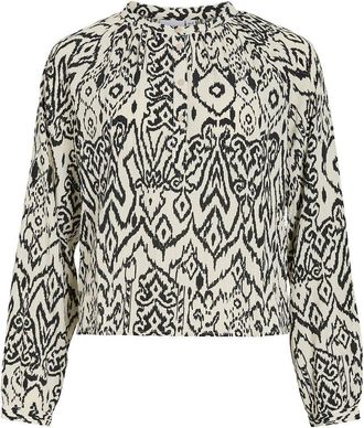 Vila Bedrukte blouse met lange mouwen