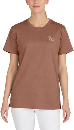 Dalix Be Kind Womens Relaxed Tee in Chestnut at Nordstrom, Size Xx-Large