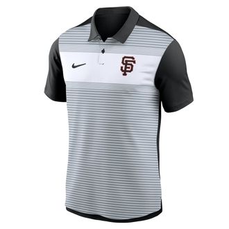 Nike San Francisco Giants Striped Vapor Polo Nike Mens Dri-FIT MLB Polo in White | 00HT01RBGIA-LFQ