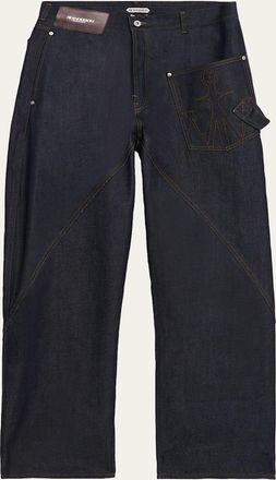 J.W.Anderson Mens Twisted Workwear Denim Jeans