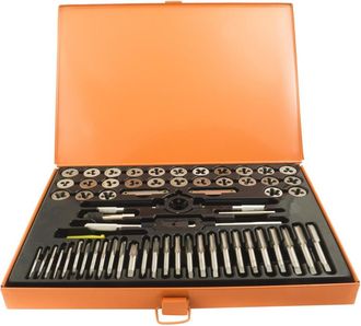 Trade Shop Trade Shop - Filiera 60 Pz Maschi E Femmine Per Filettatura Filettare Ferro Set In Valigetta