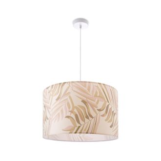 Paco Home L&aacute;mpara Techo Luminaria Suspensi&oacute;n Sal&oacute;n Dormitorio Moderna Jungla Palmeras E27 Verde (&oslash;38cm), L&aacute;mpara Colgante - Blanco - Paco Home