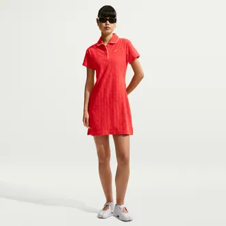 Nike Womens Nike Sportswear Chill Terry Dress in Red | II3976-696