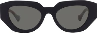 Gucci Grey Geometric Ladies Sunglasses GG1421S 012 51