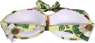 Dolce & Gabbana Floral Halter Bikini Top - Yellow