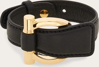 Ferragamo Donna Bracciale con Gancini Nero