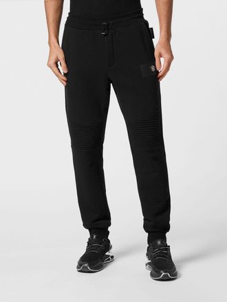 Plein Sport Slim Fit Jersey Jogging Trousers with Drawstring Waist