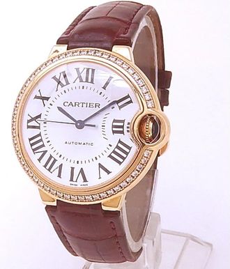 Cartier Pre-owned Cartier Ballon Bleu De Cartier Diamond Silvered Sunray-brushed Dial Ladies Watch WJBB0034